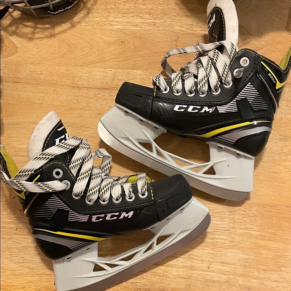 CCM Kids Hockey Skates - Black, White, and Yellow